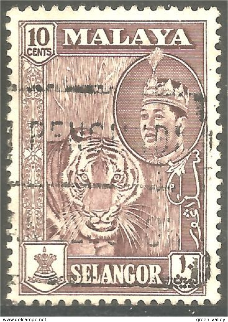 XW01-0258 Malaya Selangor Tigre Tiger - Malaysia (1964-...)