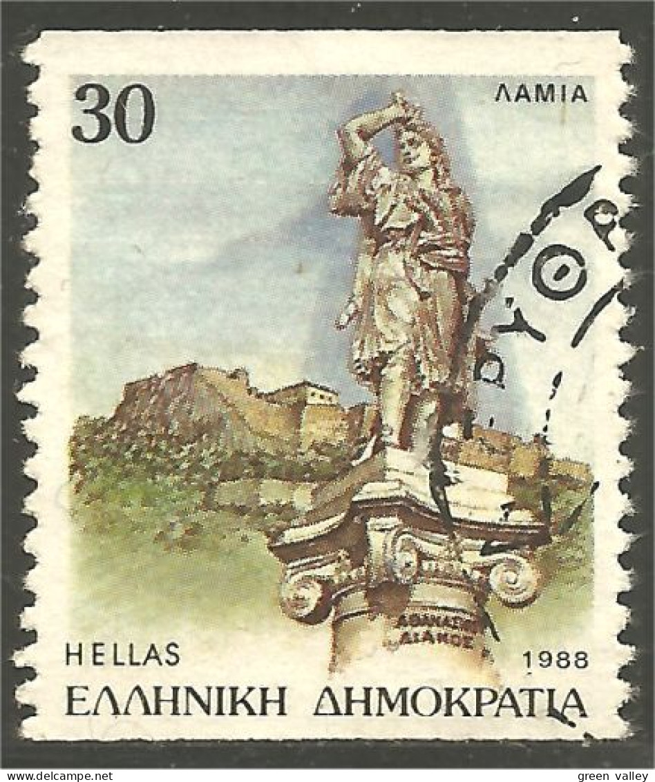 XW01-0243 Greece Statue Athanasios Diakos Lamia - Autres & Non Classés