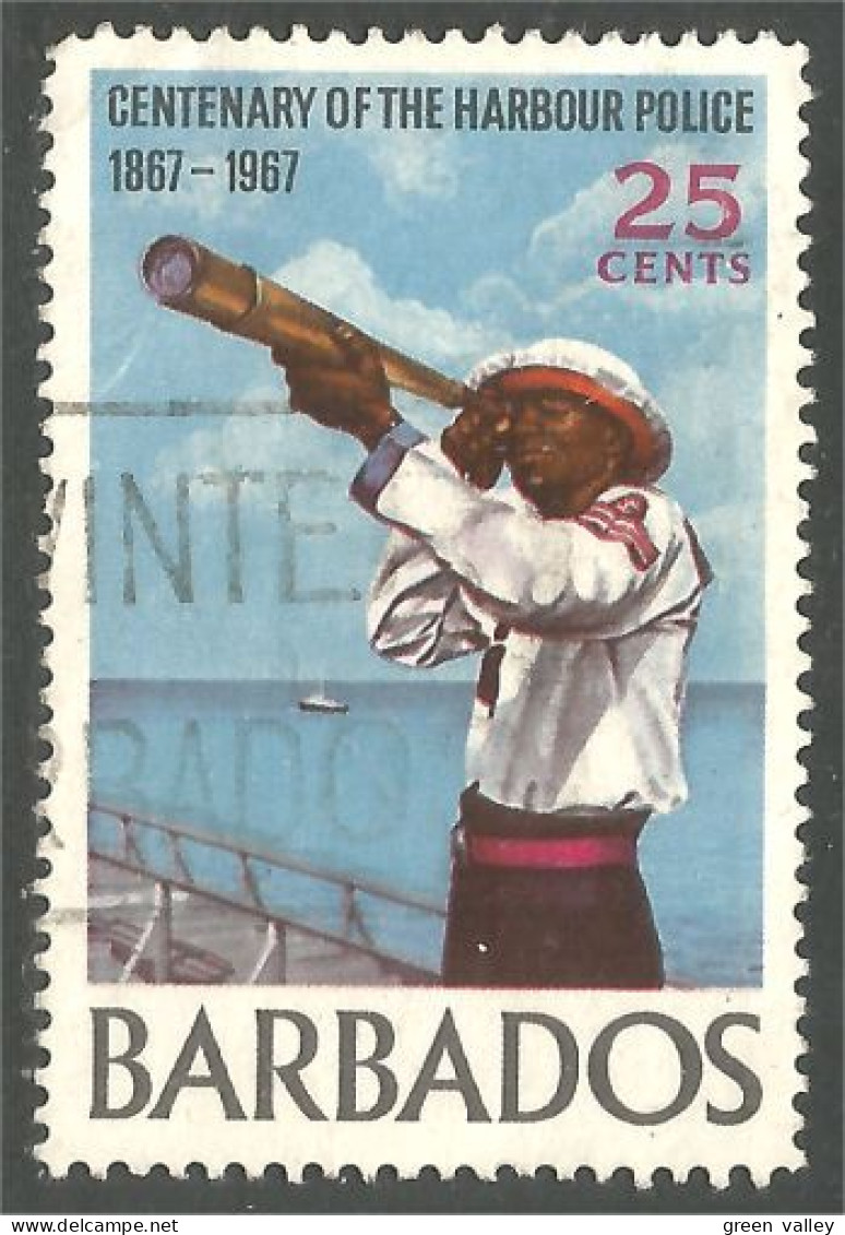 XW01-0221 Barbados Harbour Police Port Telescope  - Police - Gendarmerie