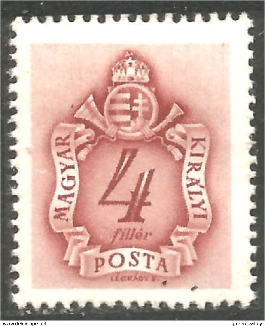 XW01-0180 Hungary Taxe Postage Due 4 MH * Neuf - Autres & Non Classés