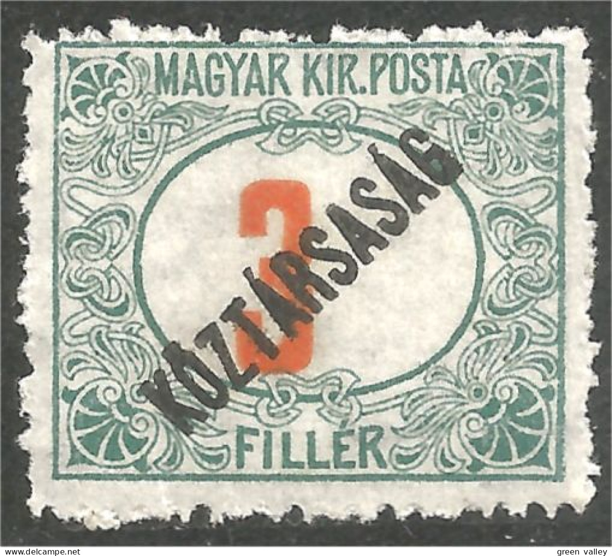XW01-0176 Hungary Taxe Postage Due 3 MH * Neuf - Other & Unclassified