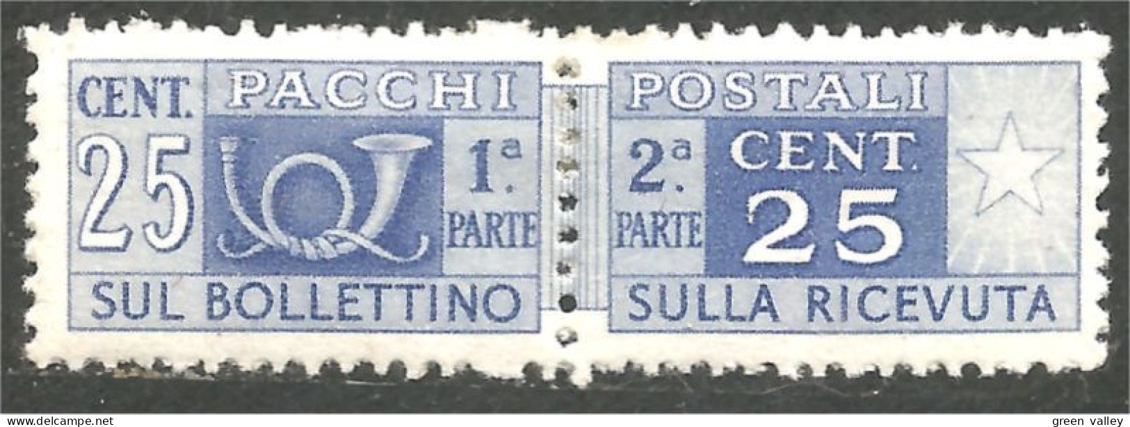 XW01-0168 Italy Paquet Parcel 25 Cent MH * Neuf - Unclassified