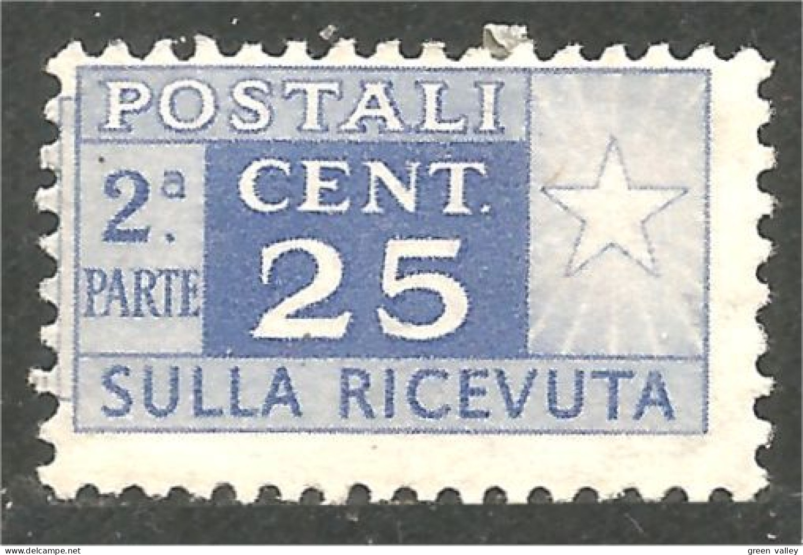 XW01-0167 Italy Paquet Parcel 25 Cent No Gum - Non Classés