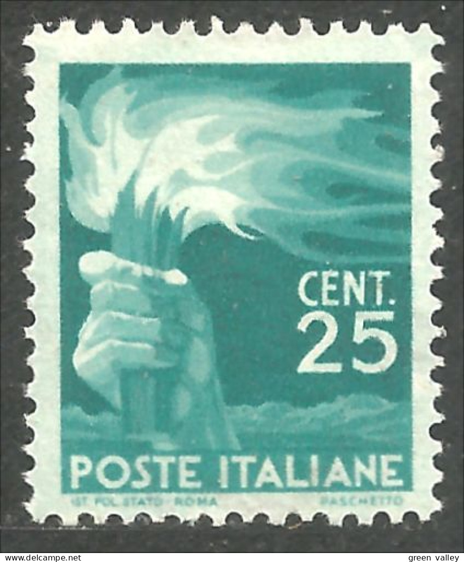 XW01-0150 Italie 25 Cent Flambeau Flamme Torche Torch MNH ** Neuf SC - Non Classés