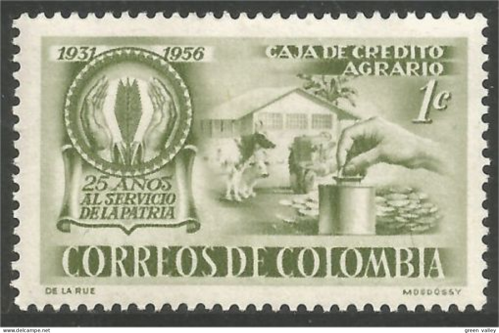 XW01-0064 Colombia Crédit Agricole Bank Cow Vache Vaca Kuh Vacca Koe MH * Neuf  - Cows
