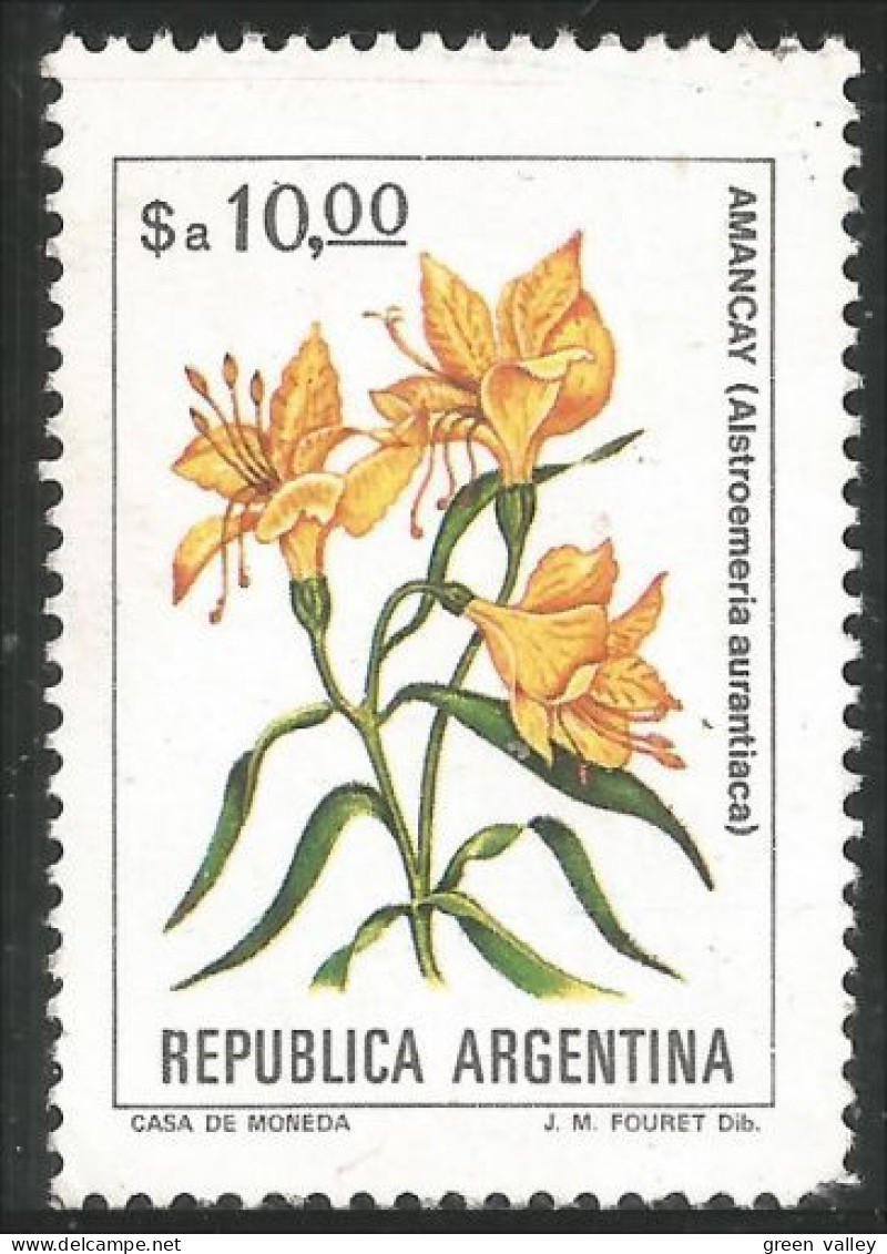 XW01-0038 Argentina Fleur Flower Blume Amancay No Gum Sans Gomme - Other & Unclassified