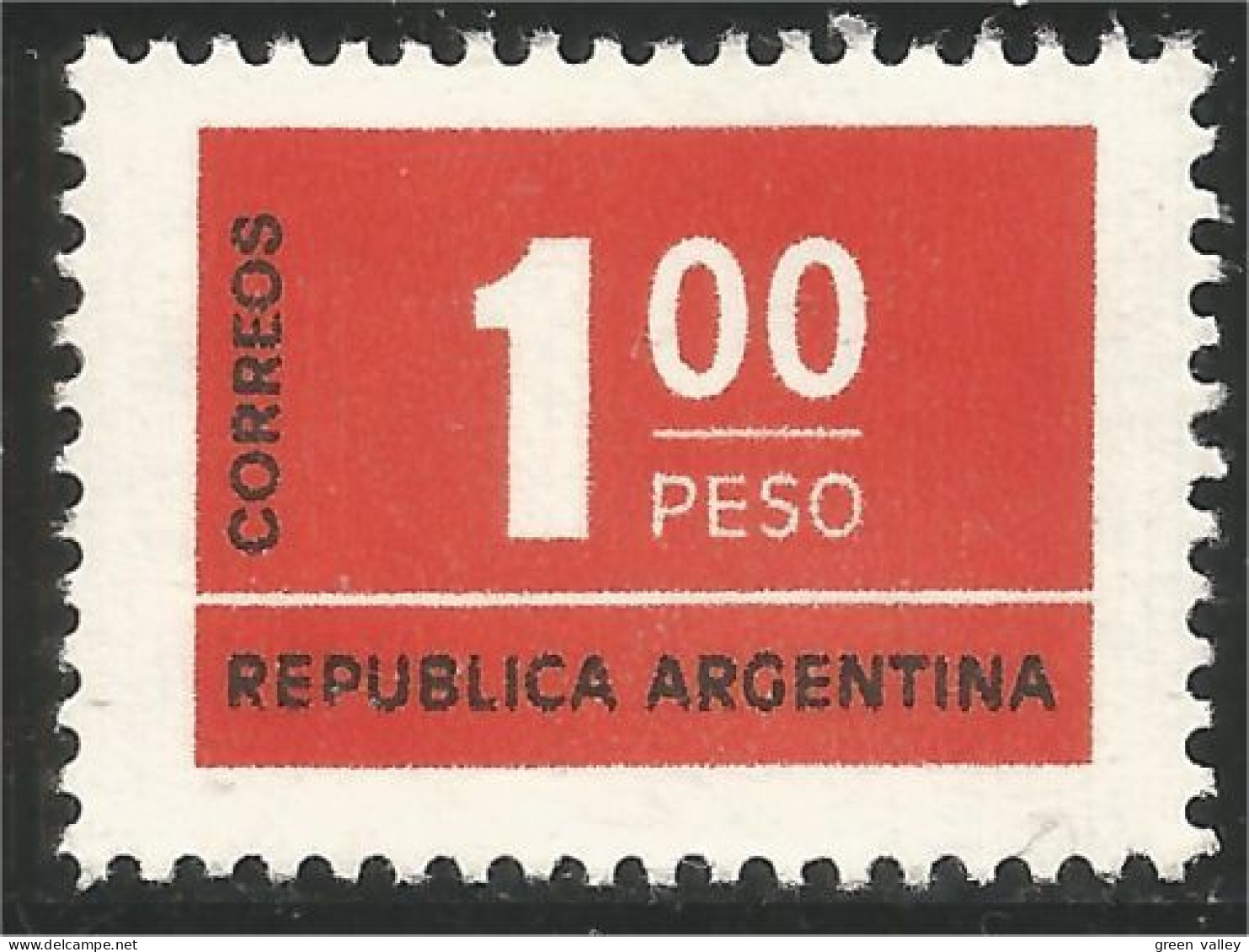XW01-0034 Argentina Un Peso Red Orange MNH ** Neuf SC - Altri & Non Classificati