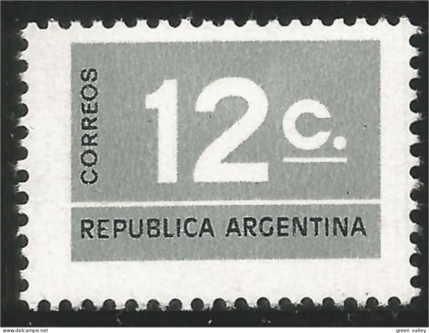 XW01-0033 Argentina 12c Gray Gris MNH ** Neuf SC - Altri & Non Classificati