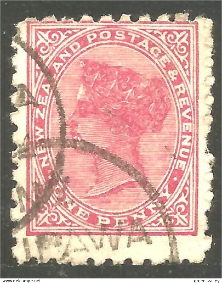 XW01-0985 New Zealand 1882 Reine Queen Victoria 3p Rose - Familles Royales