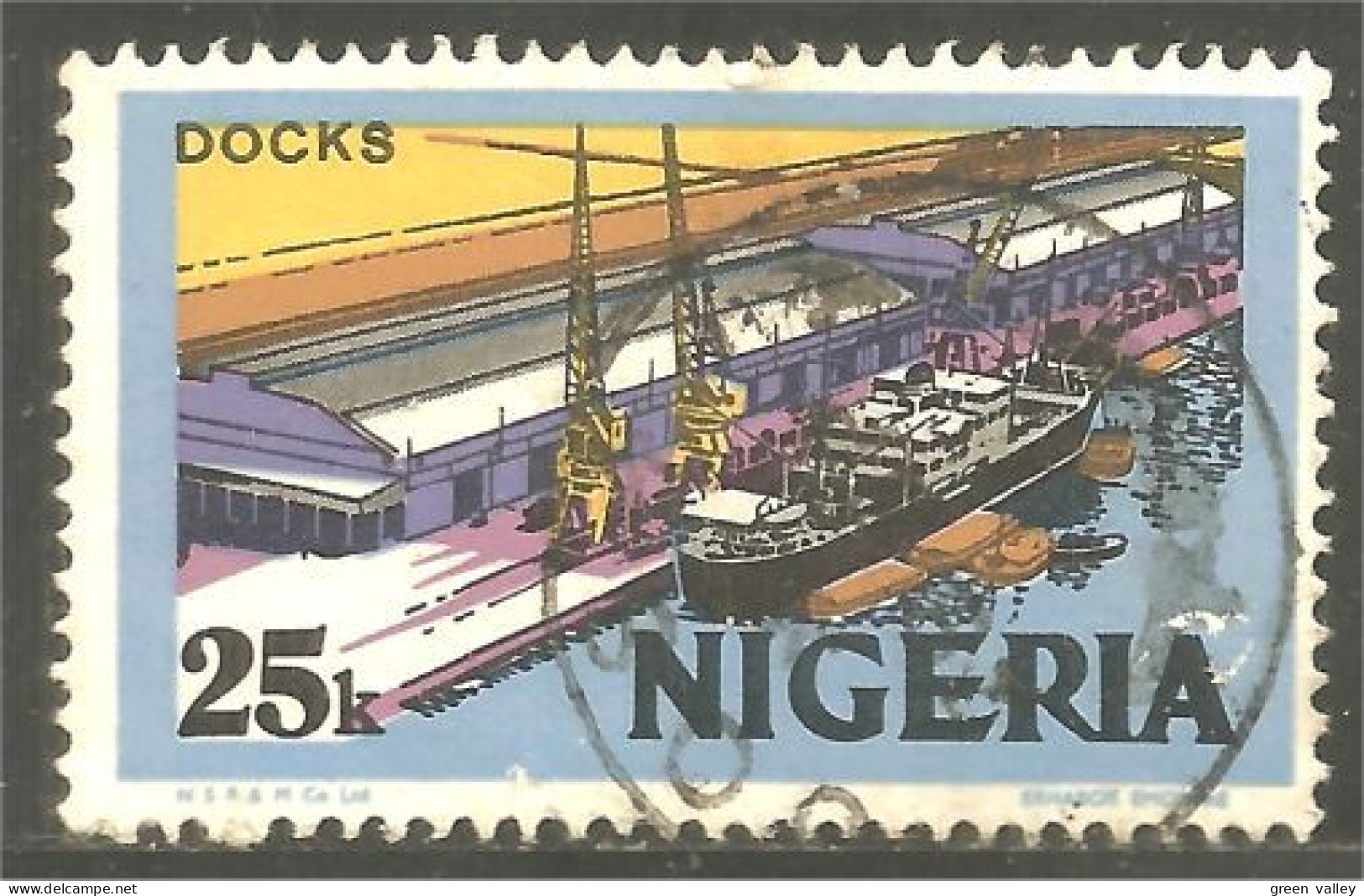 XW01-0967 Nigeria Bateau Ship Cargo Schiffe Grue Crane Docks Port Harbour - Ships