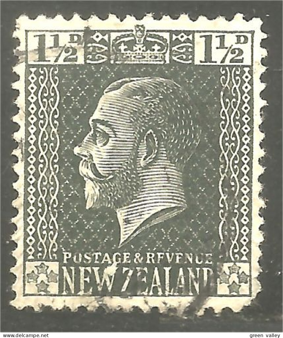 XW01-0961 New Zealand George V 1 1/2 P Black Noir - Familles Royales