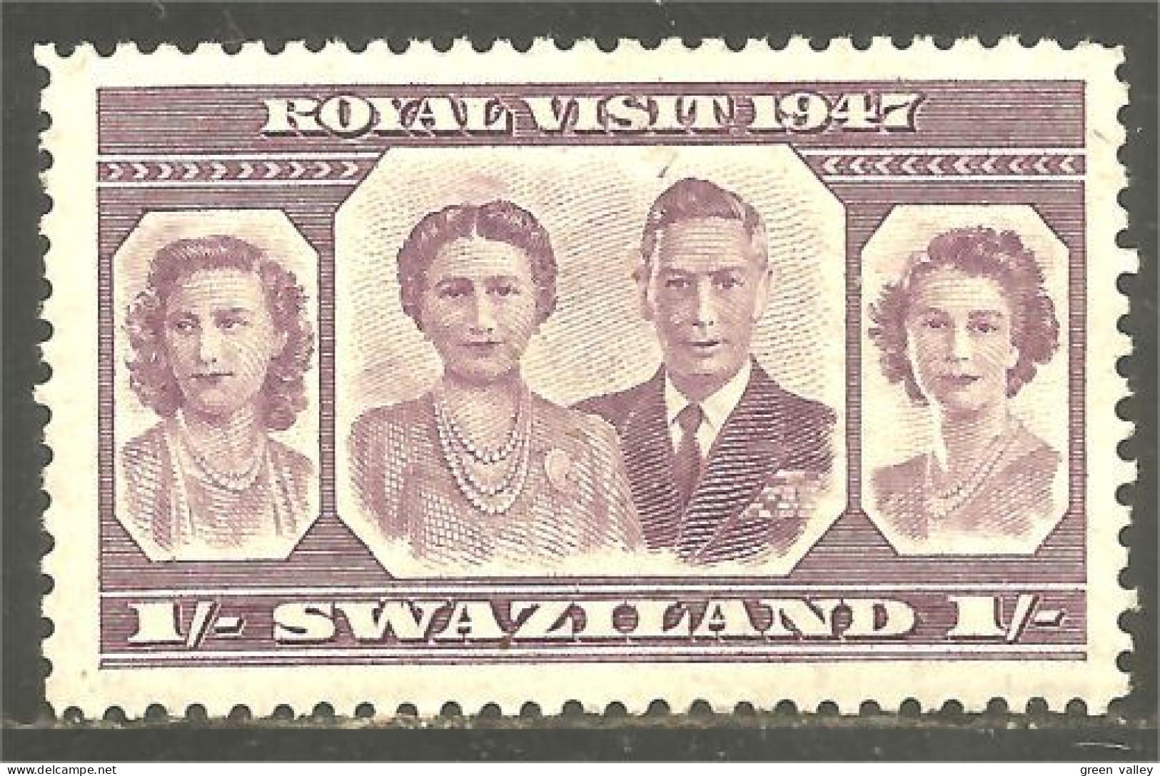 XW01-0965 Swaziland 1937 Royal Visit MH * Neuf - Königshäuser, Adel