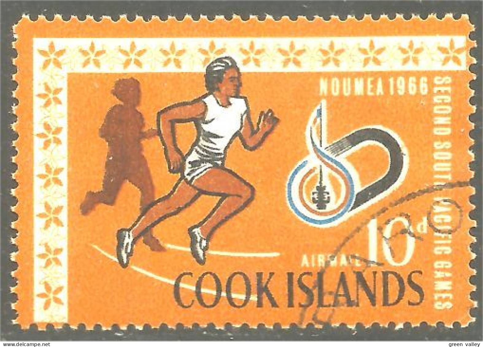 XW01-0949 Cook Islands 1966 Nouméa Pacific Games Athlétisme Course Running - Athlétisme