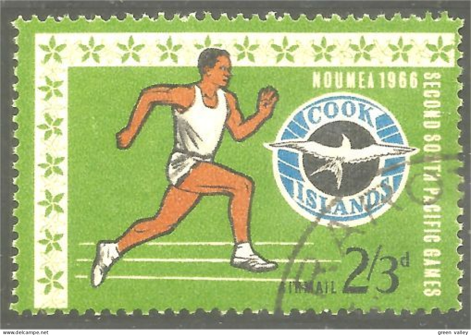 XW01-0950 Cook Islands 1966 Nouméa Pacific Games Athlétisme Course Running - Athlétisme