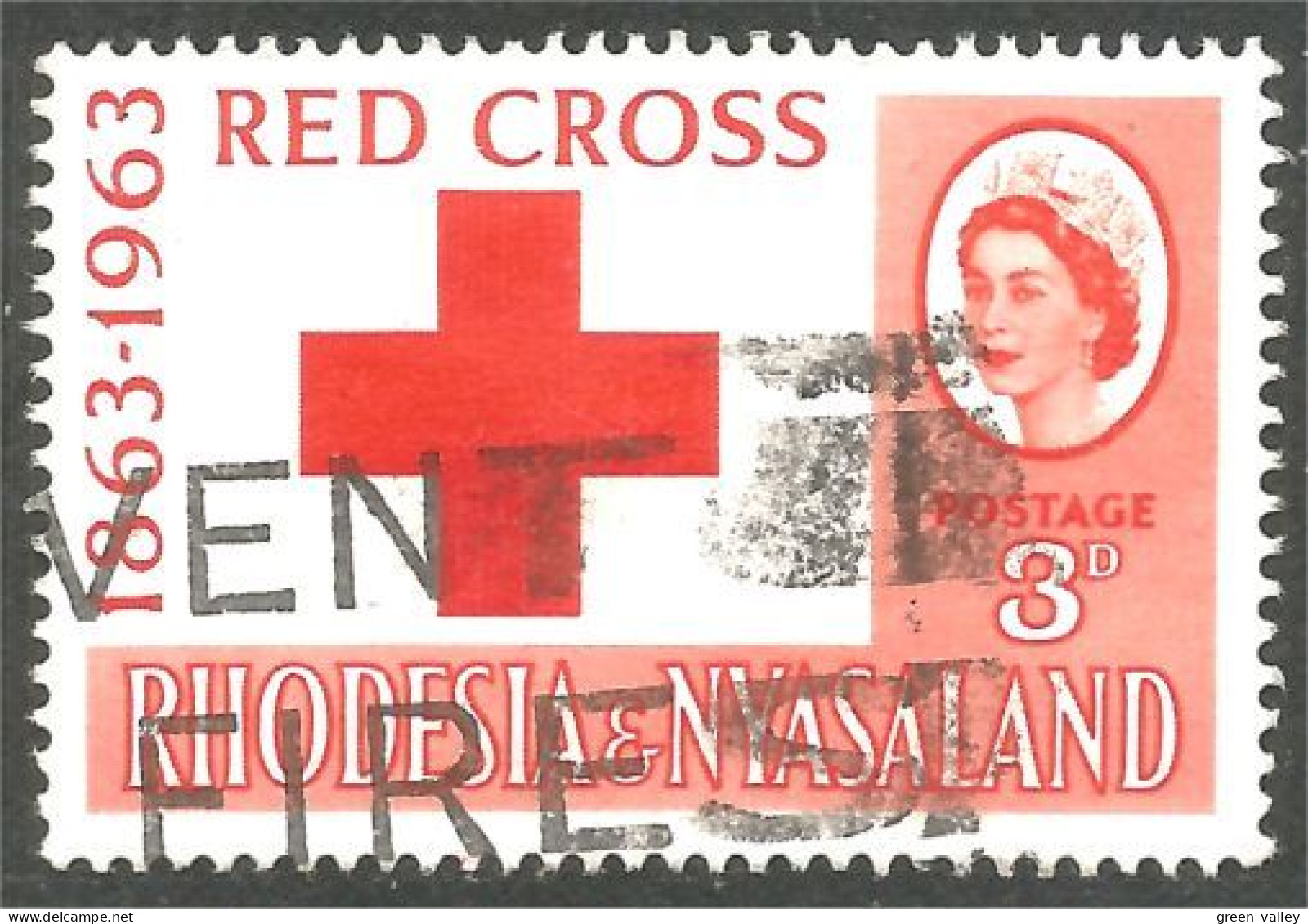 XW01-0909 Rhodesia Nyasaland Croix Rouge Red Cross Rotes Kreuz 1963 - Croix-Rouge