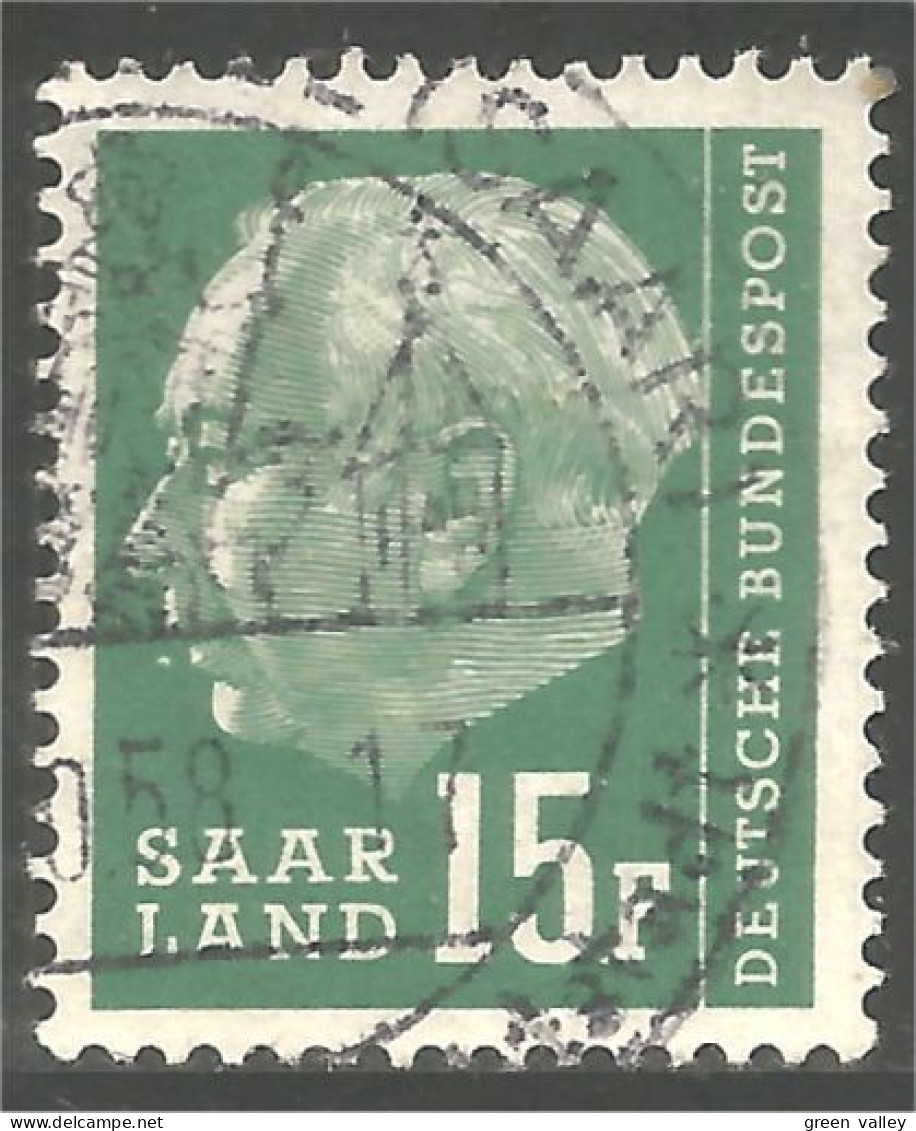 XW01-0888 Sarre Saar Saarland 15f President Theodor Heuss - Autres & Non Classés