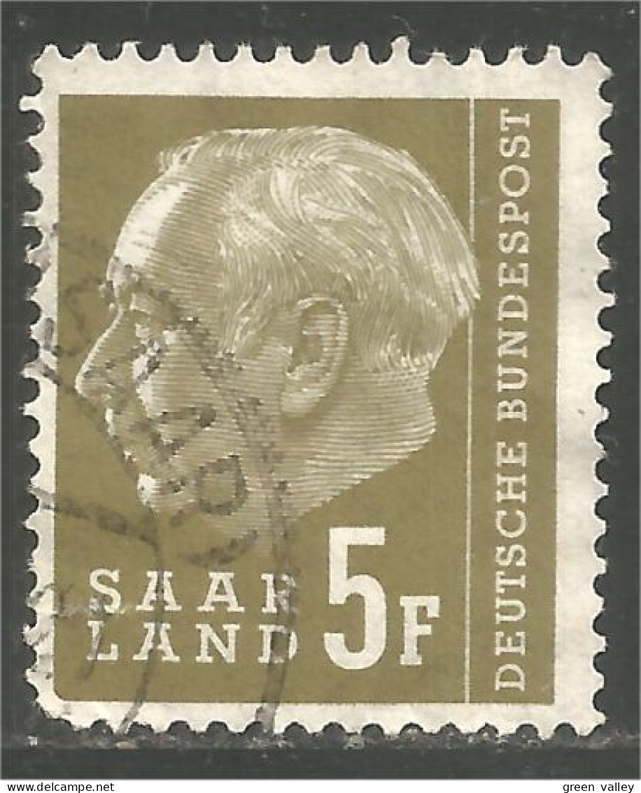 XW01-0883 Sarre Saar Saarland 5f President Theodor Heuss - Used Stamps