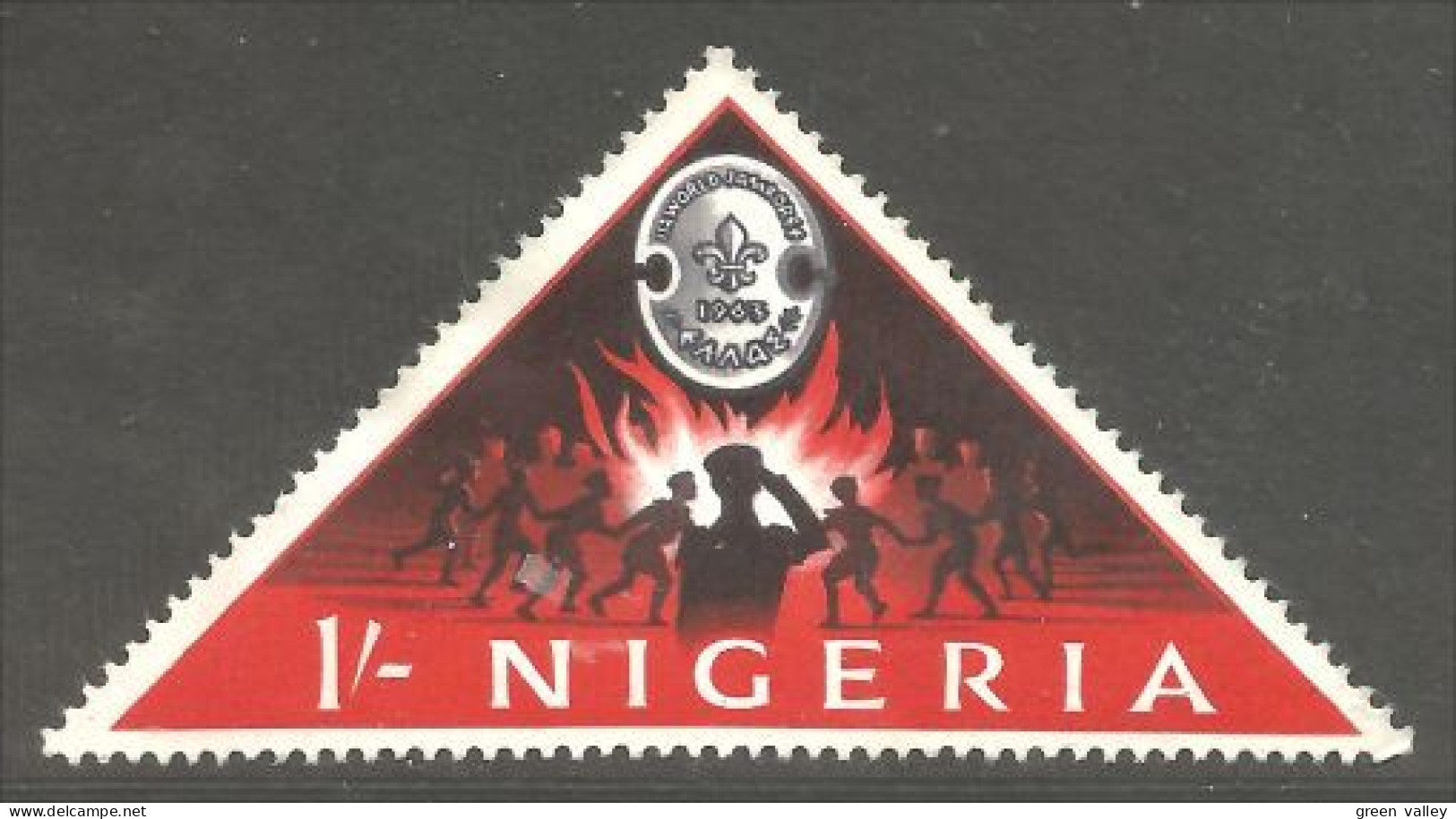 XW01-0779 Nigeria Scouts Jamboree 1963 Triangle Scoutism Feu Camp Campfire  - Used Stamps