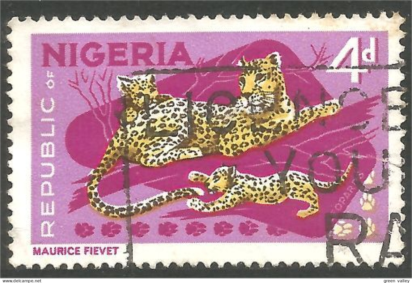 XW01-0775 Nigeria Leopard Léopard Lepard Lepardo  - Nigeria (1961-...)