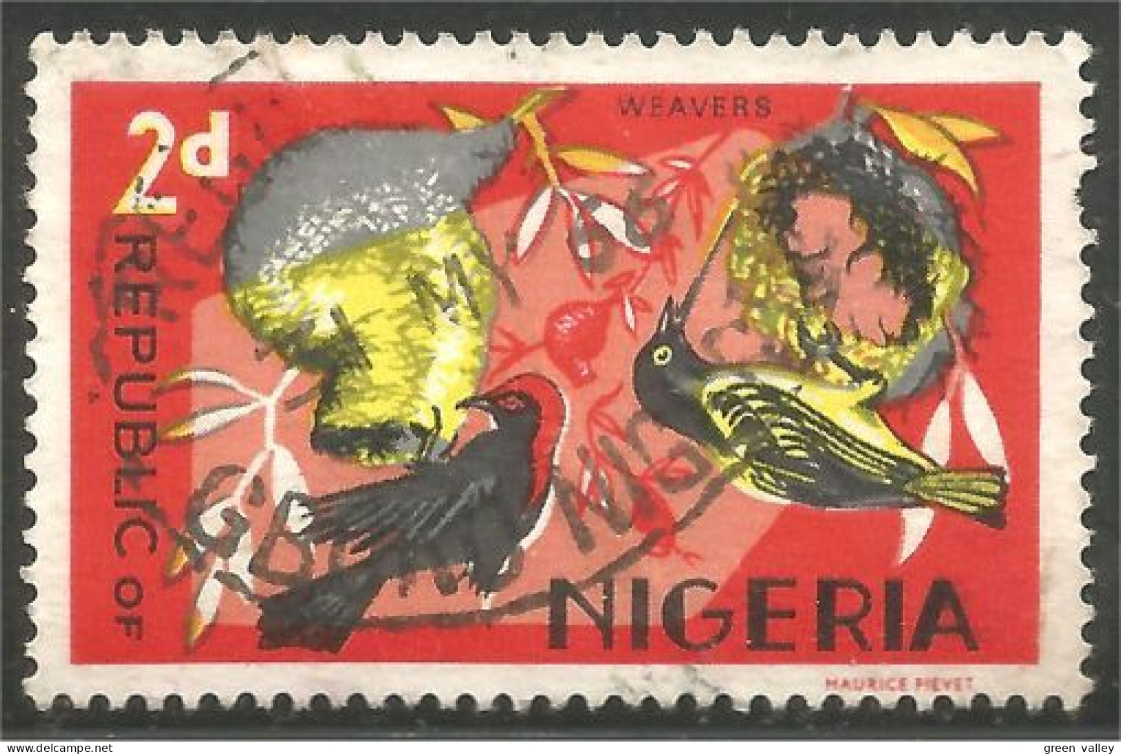 XW01-0772 Nigeria Oiseau Bird Vogel Uccello Weavers Tisserand  - Nigeria (1961-...)
