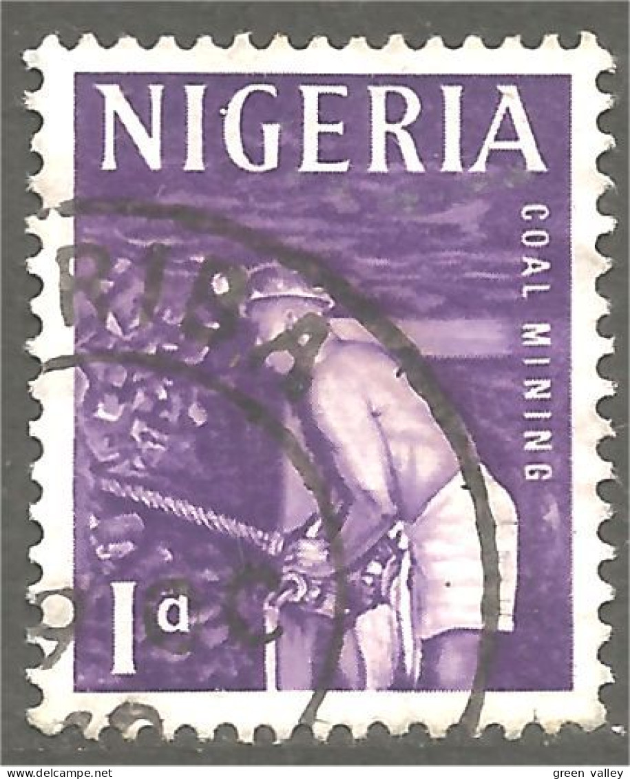 XW01-0750 Nigeria Coal Miner Mineur Charbon Kohl Carbone Mine Mining  - Mineralien