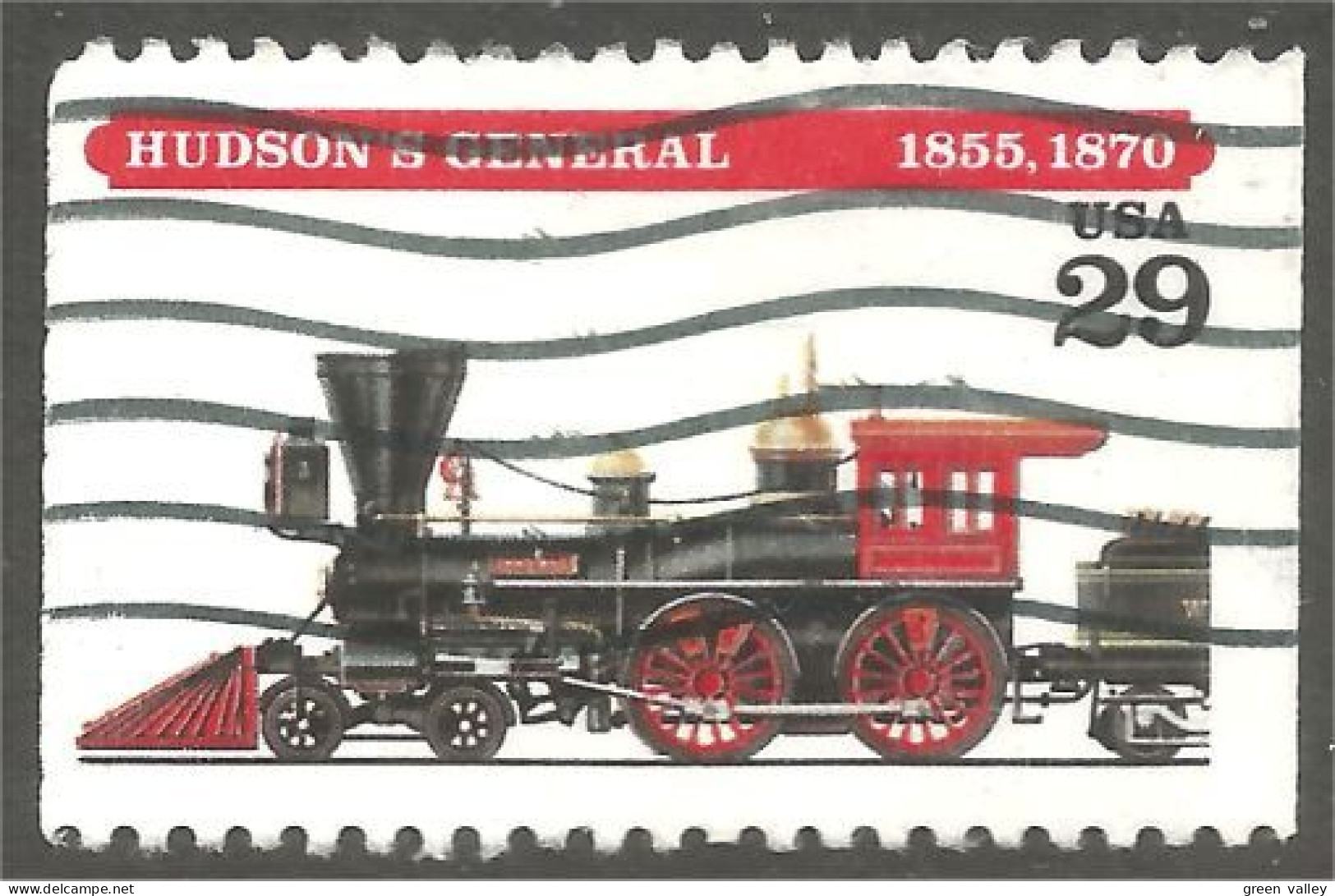 XW01-0683 USA 1994 Train Locomotive HUDSON'S GENERAL 1855 - 1870 Railways - Used Stamps