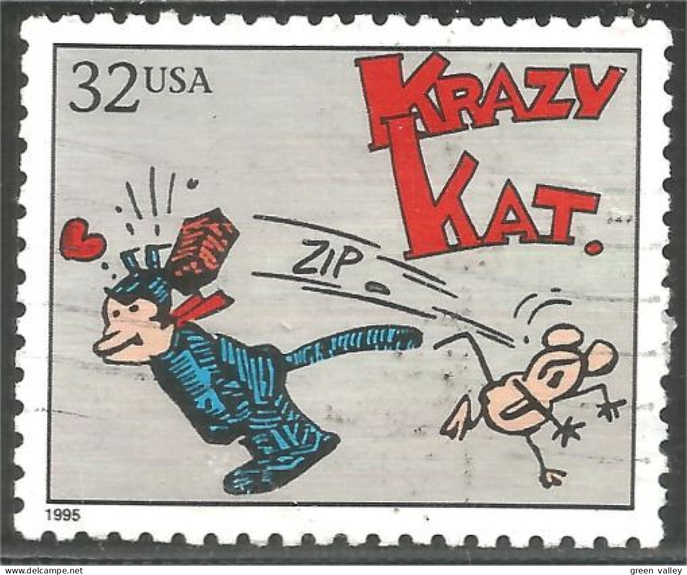 XW01-0657 USA 1995 Comic Strip Cartoon Bande Dessinée Krazy Kat Cat Chat Mouse Souris - Bandes Dessinées