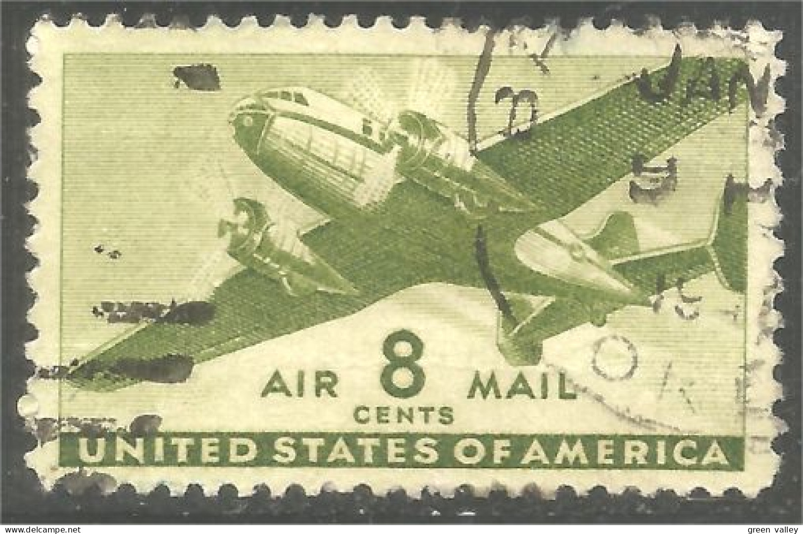 XW01-0620 USA 1944 Twin-Motored Transport Plane 8c Avion Airplane - Sonstige & Ohne Zuordnung