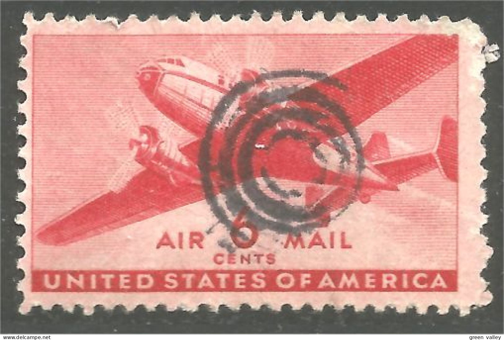 XW01-0619 USA 1941 Twin-Motored Transport Plane 6c Avion Airplane - Airplanes
