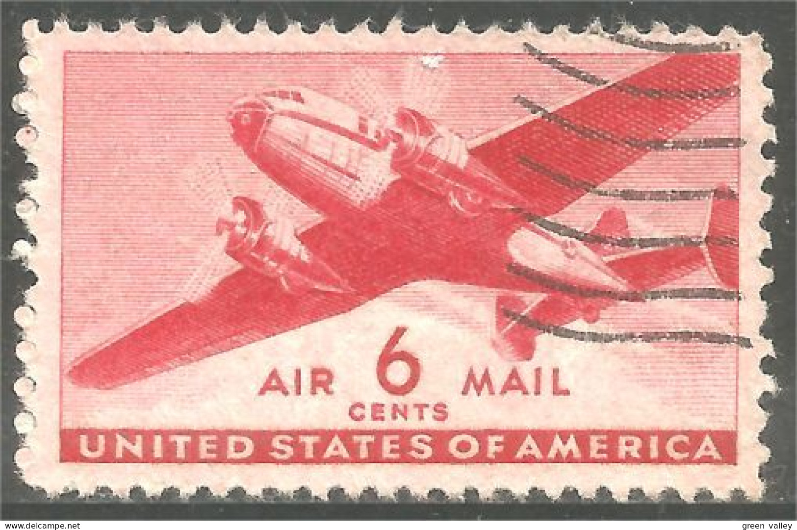 XW01-0616 USA 1941 Twin-Motored Transport Plane 6c Avion Airplane - Other & Unclassified