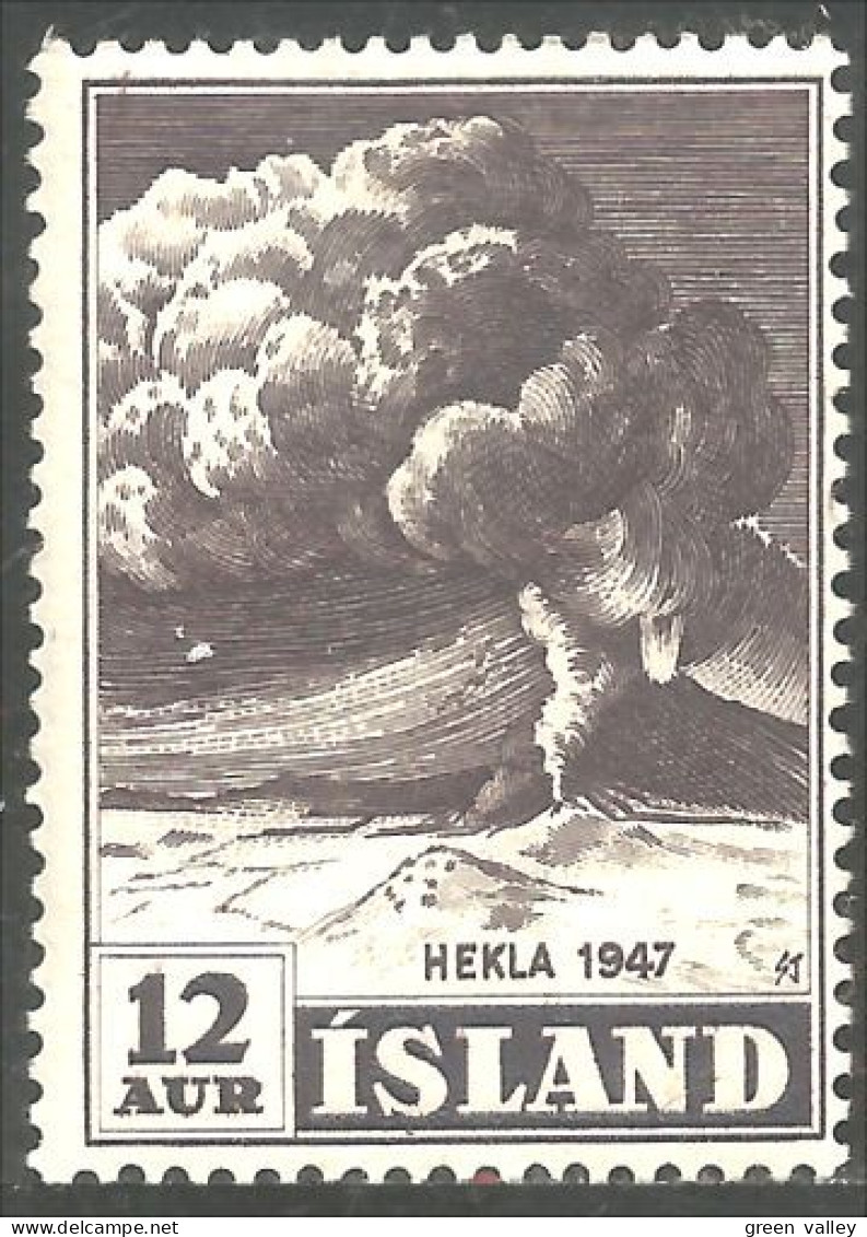 XW01-0590 Islande Bolcan Volcano Hekla 1947 Eruption MH * Neuf - Vulkane