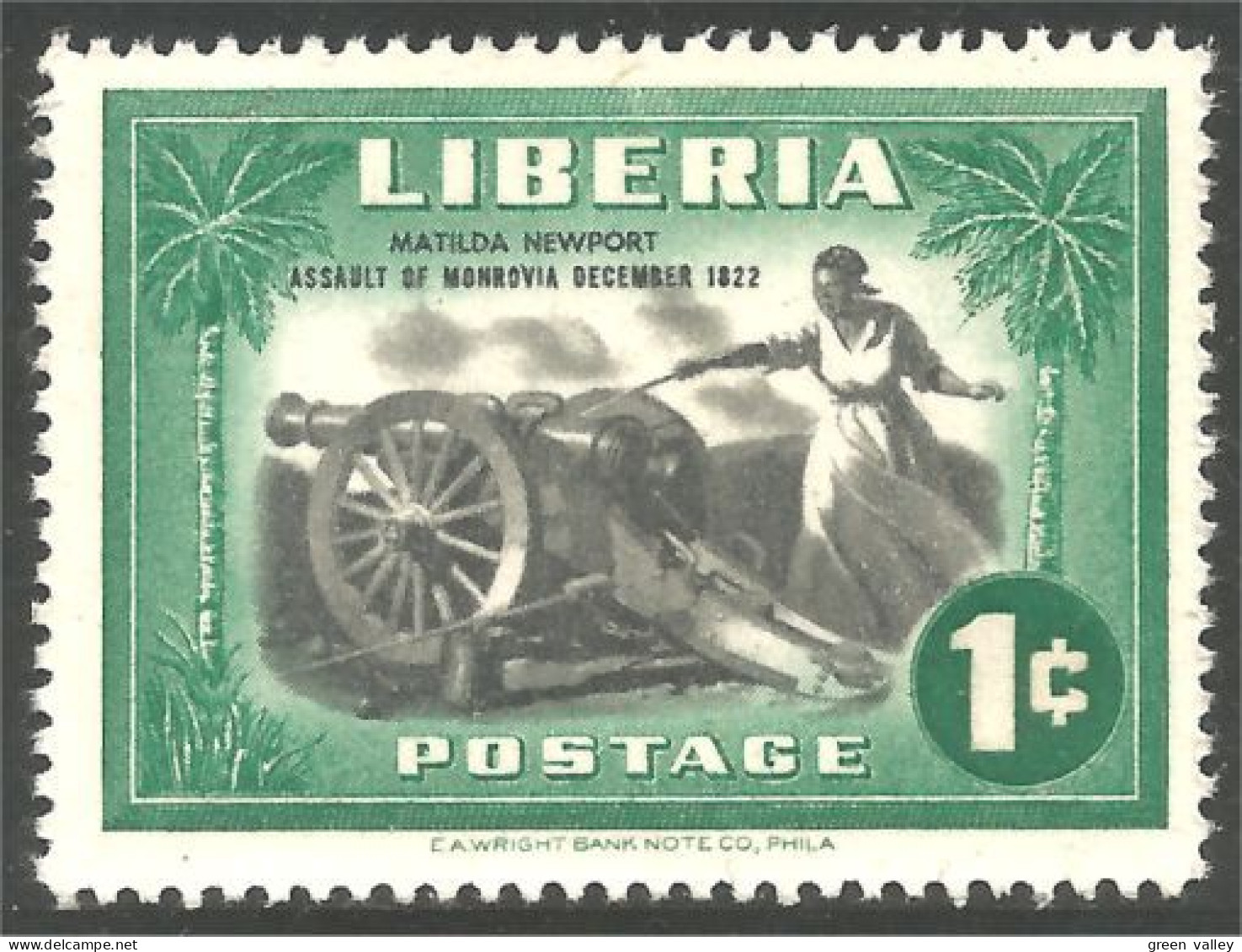 XW01-0582 Liberia Canon Cannon War Guerre Mathilda Newport Monrovia 1822 MNH ** Neuf SC - Militaria