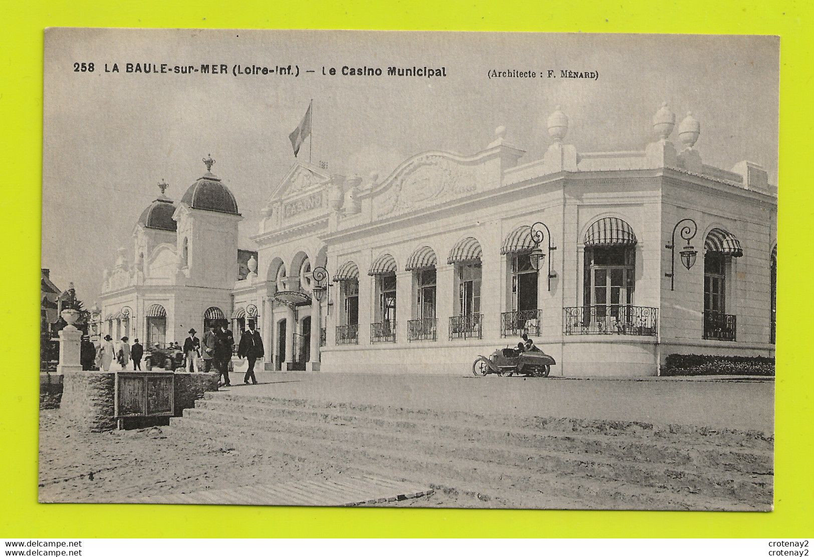 44 LA BAULE Sur Mer N°258 Le CASINO Municipal VOIR ZOOM Autos Cabriolet 3 Roues VOIR DOS - La Baule-Escoublac