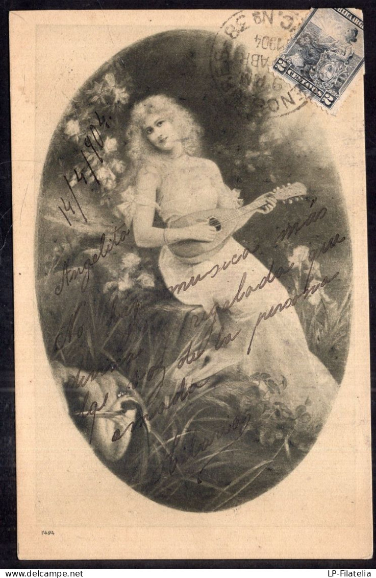 Argentina - 1904 - Women - Woman With A Lute - Donne