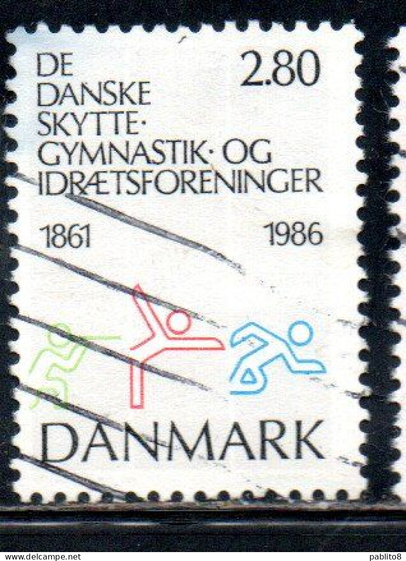 DANEMARK DANMARK DENMARK DANIMARCA 1986 DANISH RIFLE GYMNASTICS AND SPORTS CLUB 2.80k USED USATO OBLITERE' - Gebraucht