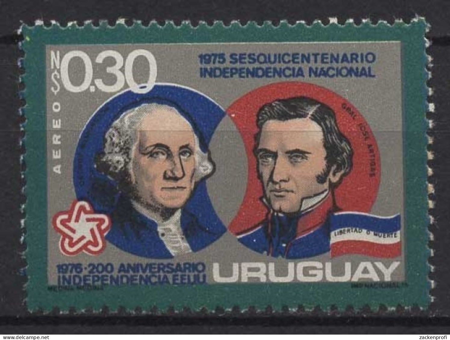 Uruguay 1975 150. Jahrestag Der Unabhängigkeit G.Washington 1360 Postfrisch - Uruguay