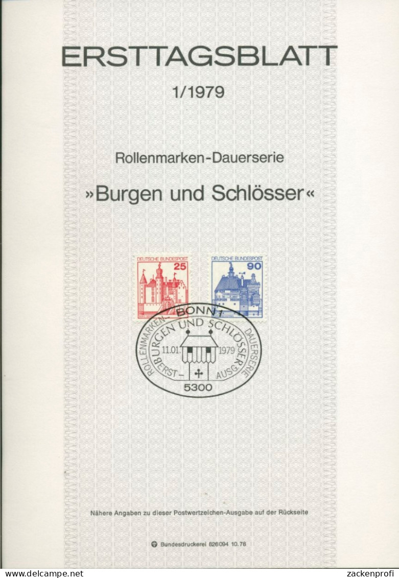 Bund Jahrgang 1979 Ersttagsblätter ETB Komplett (XL9779) - Briefe U. Dokumente