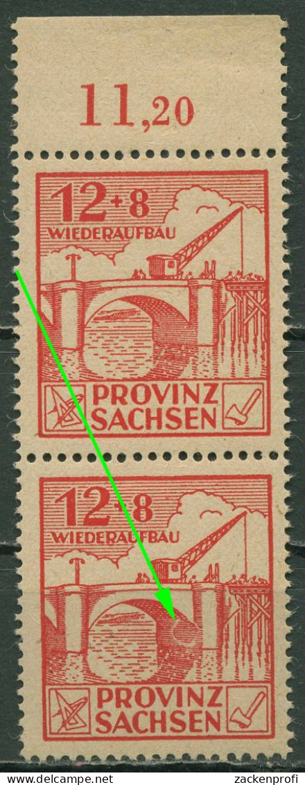 SBZ Provinz Sachsen 1946 Wiederaufbau Mit Plattenfehler 88 A II Postfrisch - Other & Unclassified
