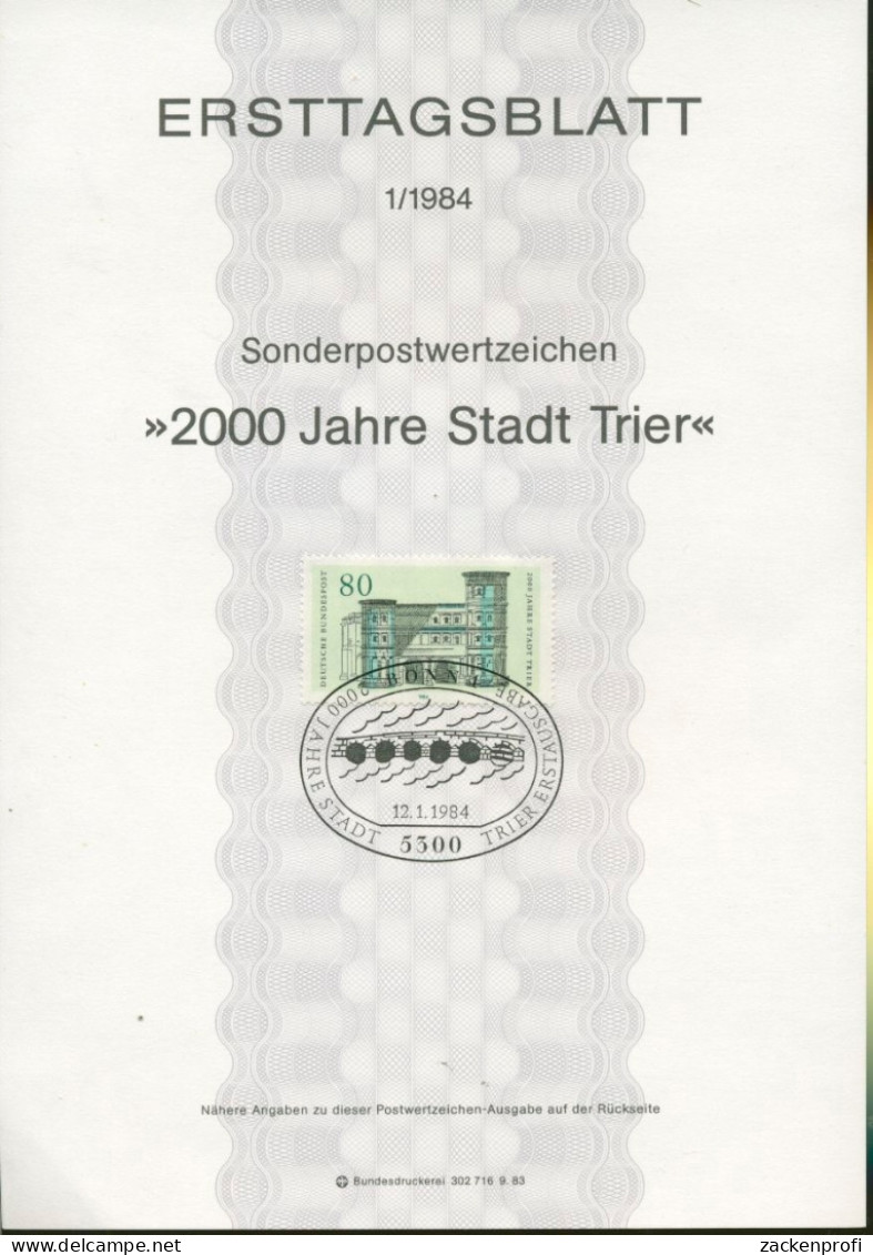 Bund Jahrgang 1984 Ersttagsblätter ETB Komplett (XL9784) - Covers & Documents