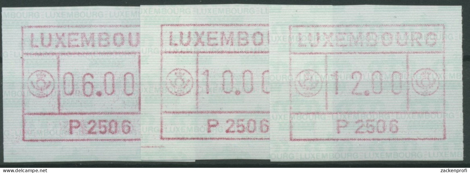 Luxemburg 1983 Automatenmarke 1 Satz 3 Werte Automat P2506 Postfrisch - Vignettes D'affranchissement