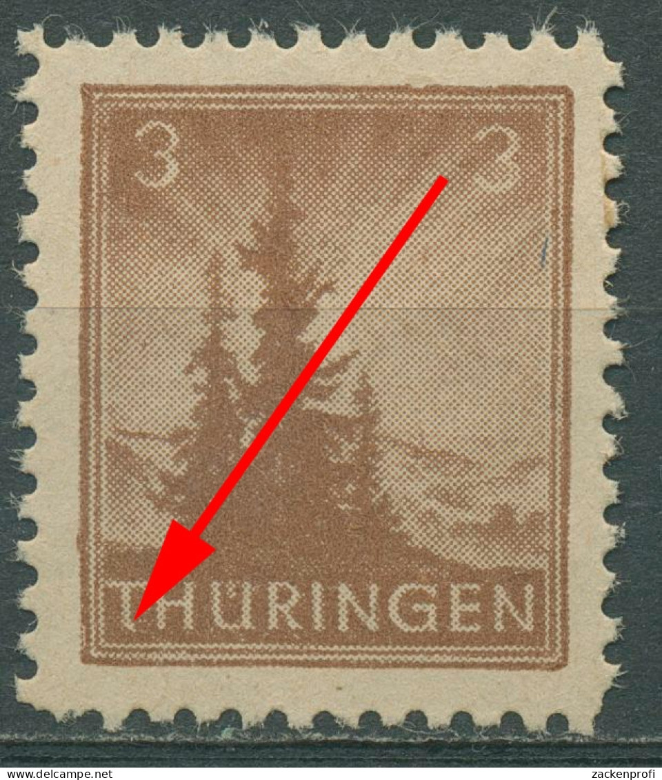 SBZ Thüringen 1945 Freimarke Mit Plattenfehler 92 AY Ay IV Postfrisch - Other & Unclassified