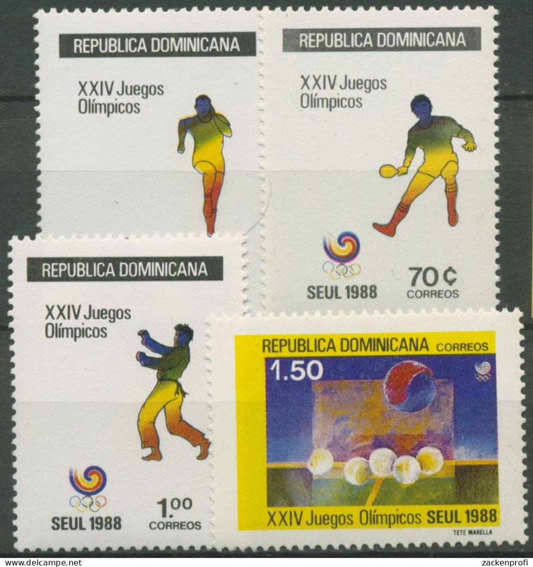 Dominikanische Republik 1988 Olympiade Seoul 1563/66 Postfrisch - Dominicaine (République)