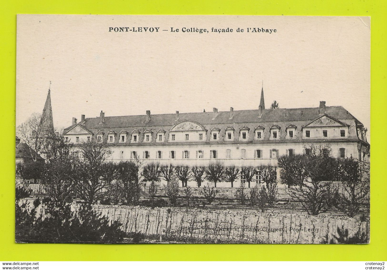 41 PONT LEVOY Ou PONTLEVOY Vers Montrichard Le Collège Façade De L'Abbaye VOIR DOS - Montrichard