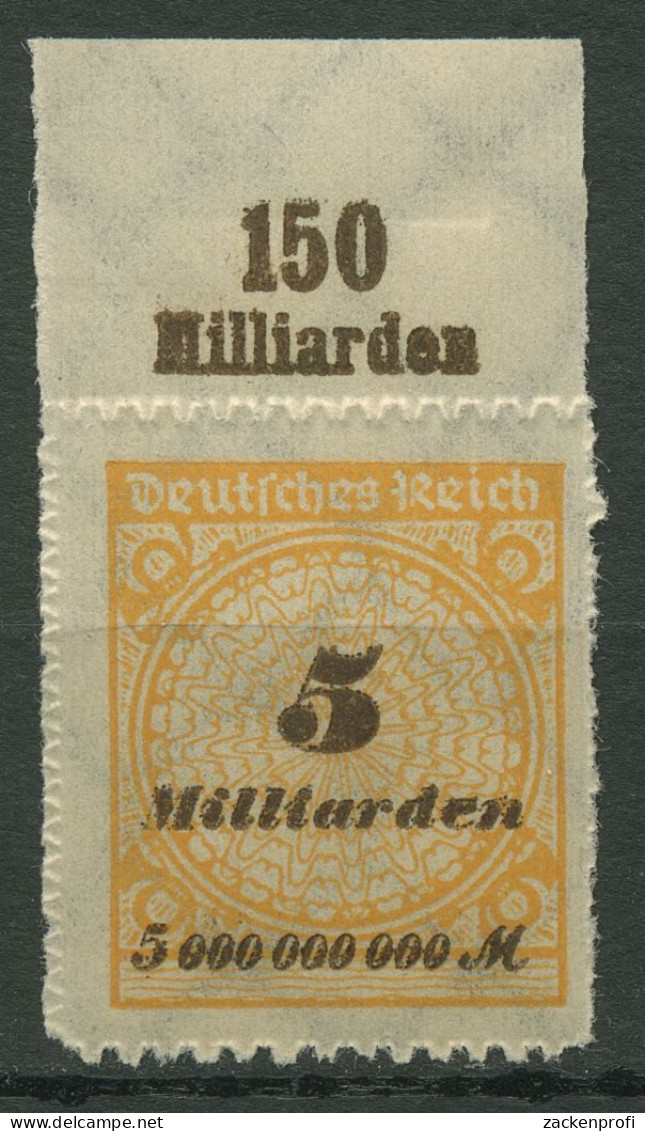 Deutsches Reich Inflation 1923 Korbdeckel Platten-Oberr. 327 BP OR A Postfrisch - Ongebruikt