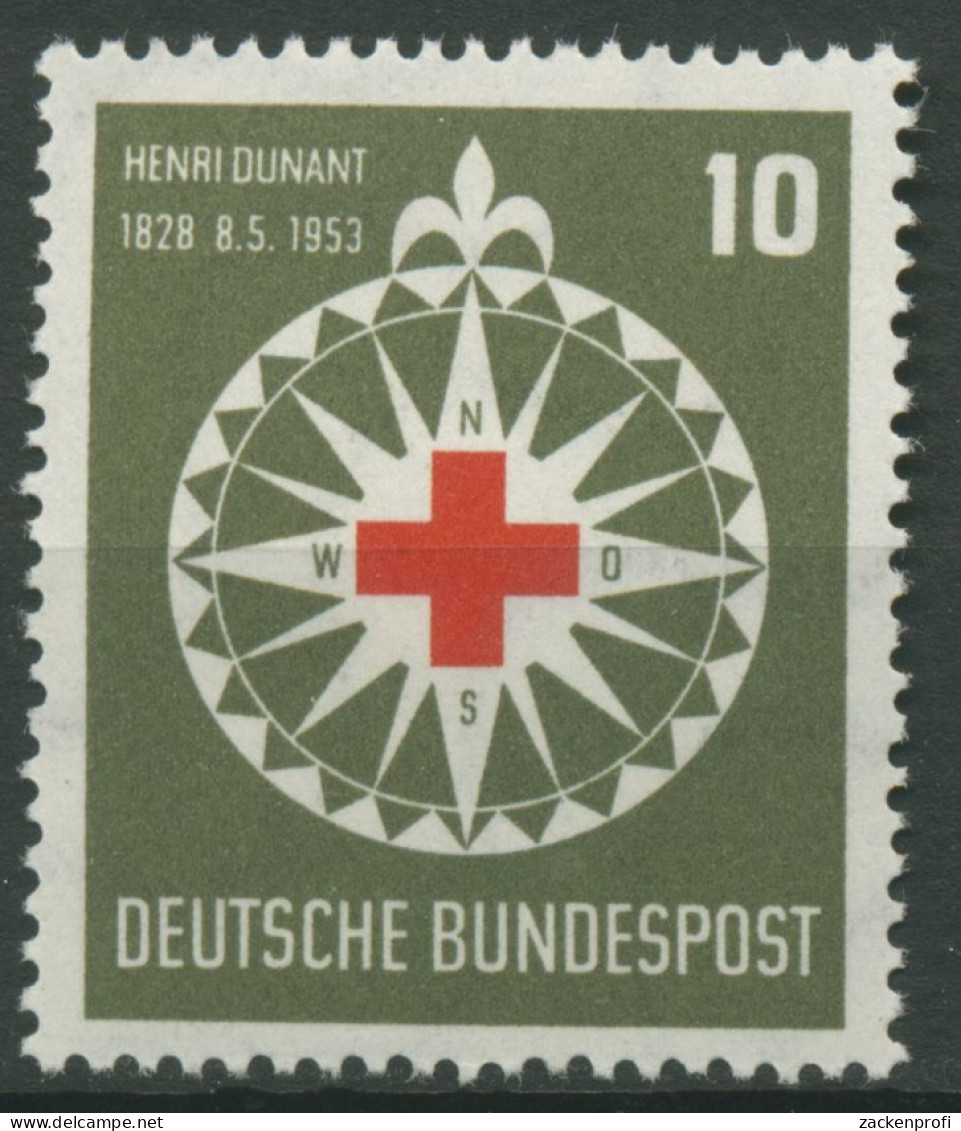 Bund 1953 125. Geburtstag Von Henri Dunant, Rotes Kreuz 164 Mit Falz - Unused Stamps