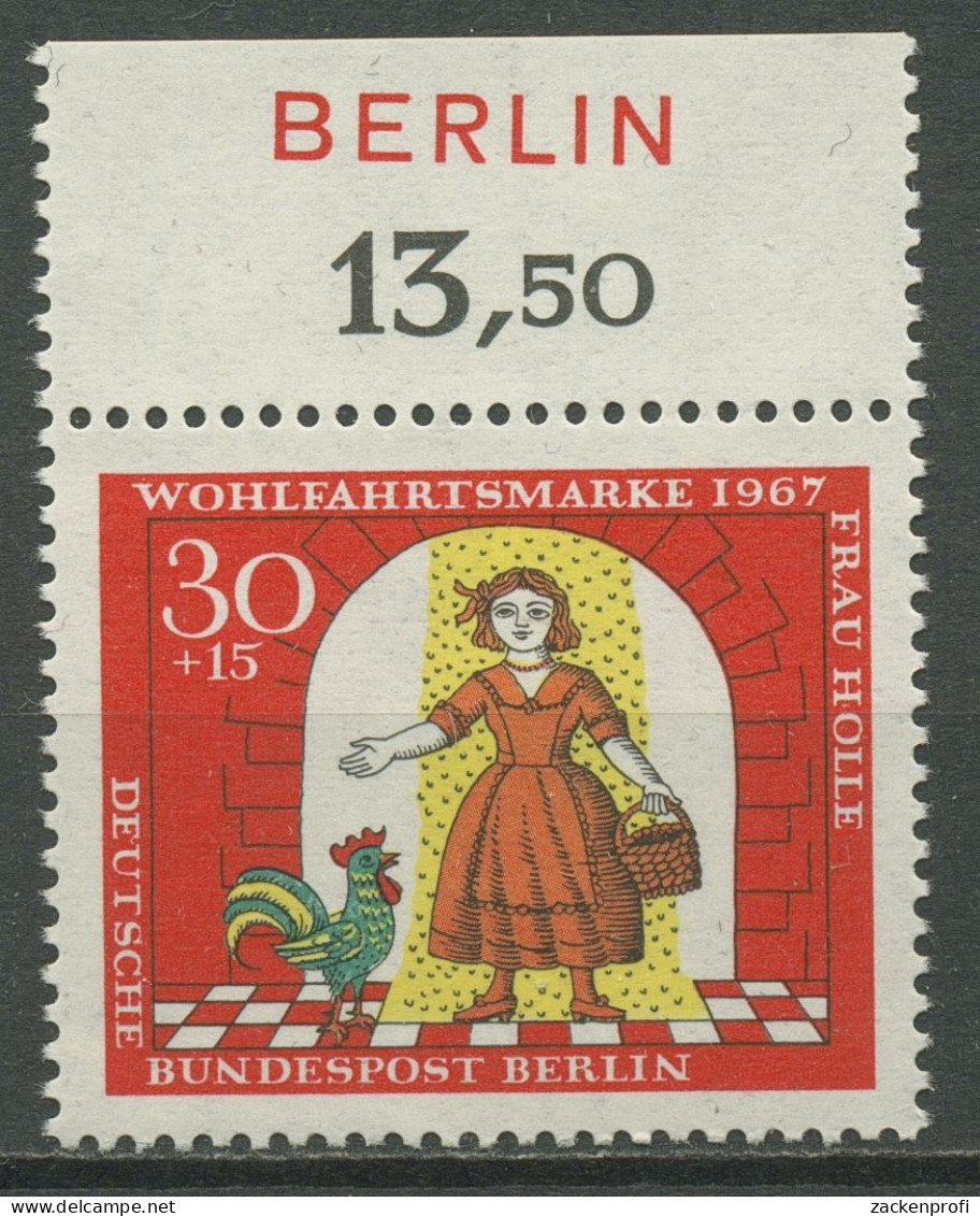 Berlin 1967 Wohlfahrt: Frau Holle M. Oberrand Inschrift BERLIN 312 Postfrisch - Ongebruikt