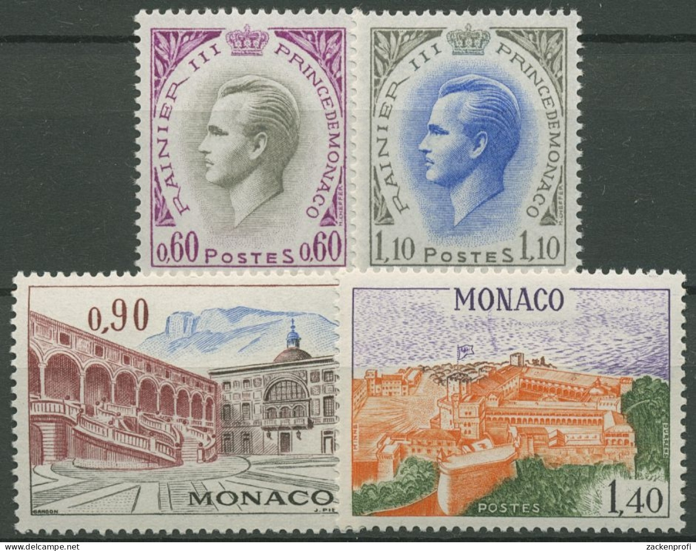 Monaco 1971 Fürst Rainier III. Fürstenpalast 1017/20 Postfrisch - Neufs