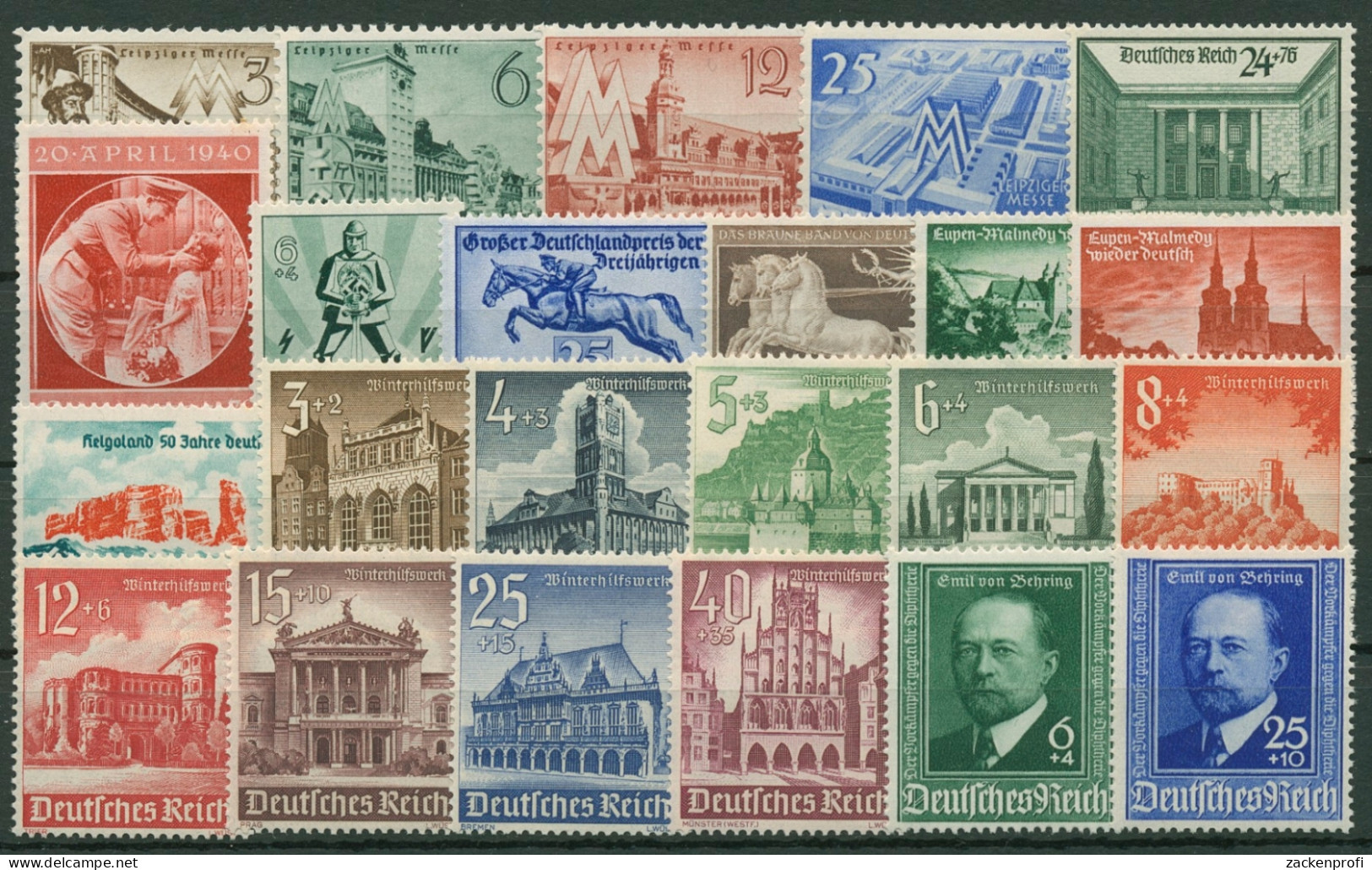 Deutsches Reich 1940 Jahrgang Komplett (739/61) Postfrisch - Ungebraucht