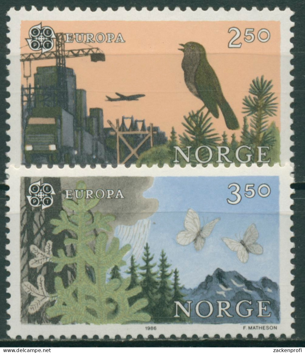 Norwegen 1986 Europa CEPT: Natur- Und Umweltschutz 946/47 Postfrisch - Neufs