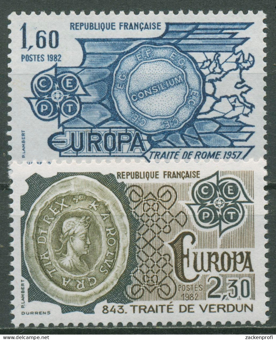 Frankreich 1982 Europa CEPT Ereignisse Römische Verträge 2329/30 Postfrsich - Ongebruikt